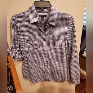 Tommy Hilfiger Gingham Tab Sleeve Shirt